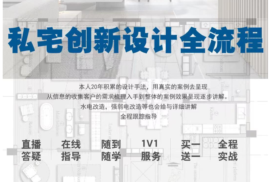 ☆2024【住宅设计】慧卜设计 私宅创新设计全流程丨MP4丨5.87G 19节+课件 788