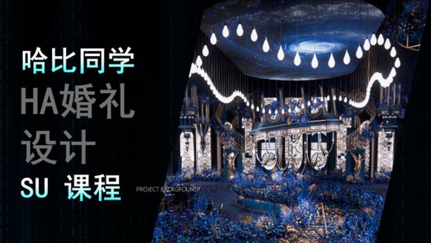 2024【D5渲染】哈比同学HA婚礼设计 SU草图大师系列课程丨MP4丨11.3G 19节 4000
