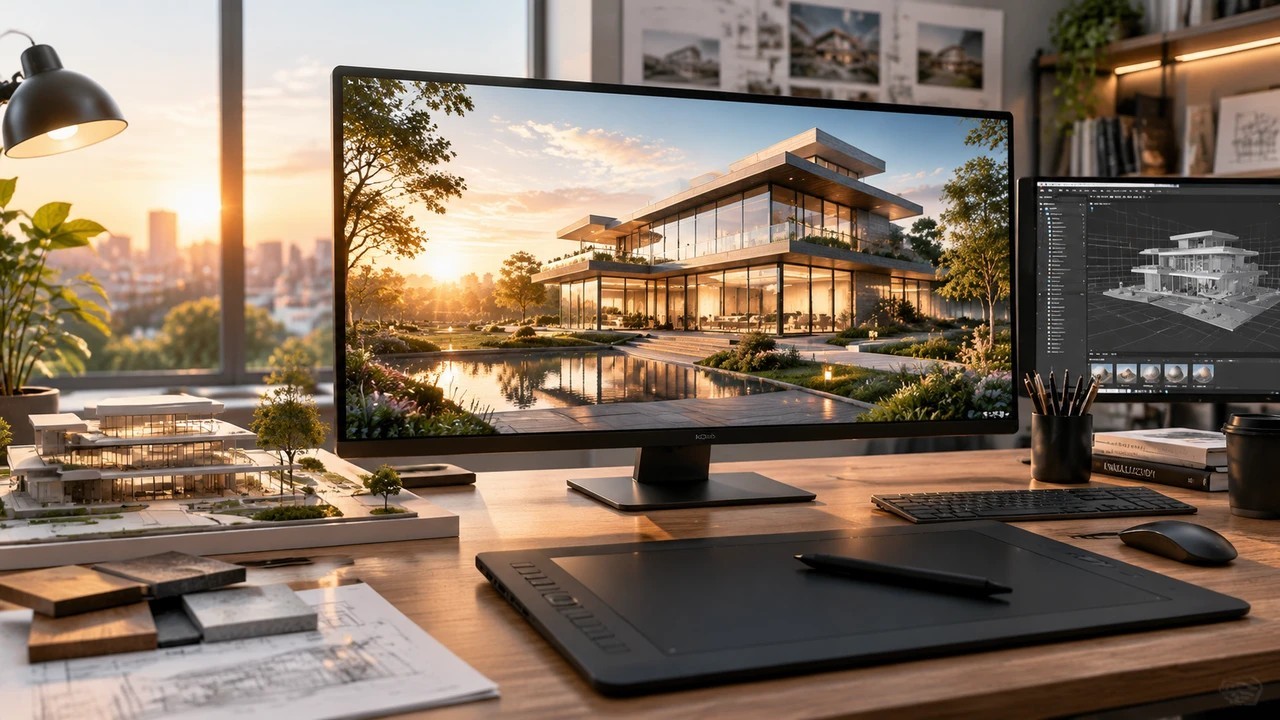 【室内外效果图】LAC STUDIO lumion11+Vray5建筑渲染专项提升课丨MP4丨8.47GB丨7节 799