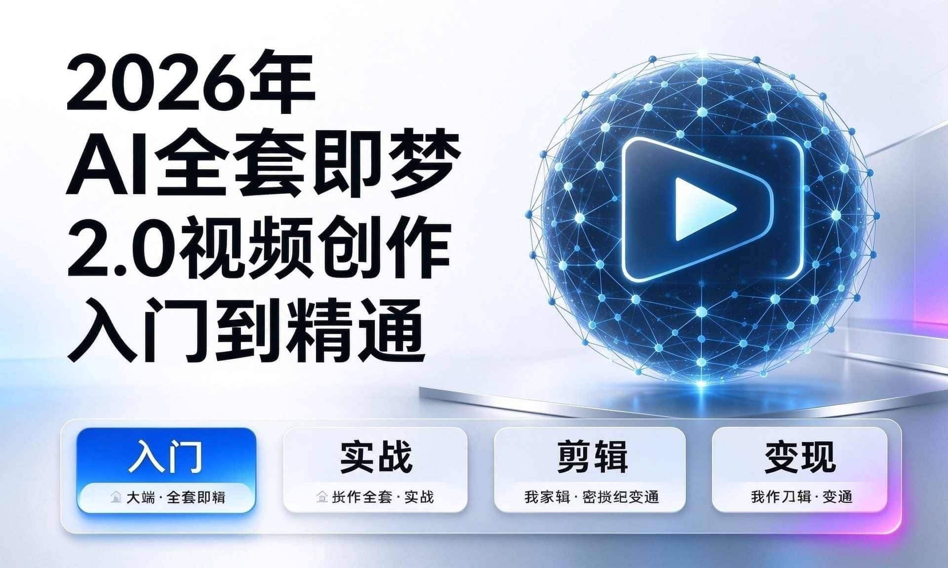 2026年AI全套即梦2.0视频创作入门到精通